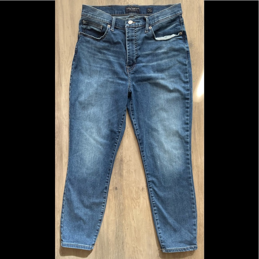 Lucky Brand Women’s Medium Wash High Rise Bridgette Crop Jeans